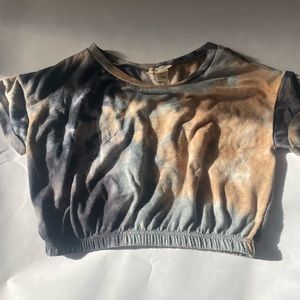 SHOSHO tie dye waist scrunch t-shirt